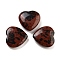 Heart Natural Mahogany Obsidian Palm Stones, Anxiety Healing Thumb Stone, 19.5~20.5x20~20.5x5.8~6.8mm