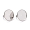 Non-Tarnish 304 Stainless Steel Pad Ring Settings, Flat Round, Stainless Steel Color, Tray: 25mm, US Size 6 1/2(16.9mm)