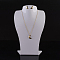 Organic Glass Necklace Displays, Necklace Bust Display Stand, White, 290x186x89mm