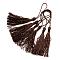 Polyester Tassel Decorations, Pendant Decorations, Coconut Brown, 130x6mm, Tassel: 70~90mm