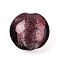Handmade Silver Foil Glass Beads, Flat Round, Medium Violet Red, 19~21x10~12mm, Hole: 1~2mm