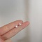 Alloy Earrings for Women, with 925 Sterling Silver Pin, Flower, 14.5mm