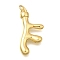 Brass Pendants, Antler Shape, with Jump Ring, Real 18K Gold Plated, 27.5x14x5.5mm, Hole: 3.5mm