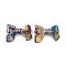 Opaque Acrylic Beads, AB Color Plated, Bowknot, Colorful, 24x31.5x7.5mm, Hole: 2mm, about 245pcs/500g
