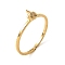304 Stainless Steel Adjustable Open Cuff Rings, Fire Shape, 1mm, Inner Diameter: 17mm