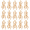24Pcs Brass Charms, Spider, Real 18K Gold Plated, 13x6.5x2mm, Hole: 1mm