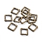 Tibetan Style Alloy Bead Frame, Rhombus, Cadmium Free & Nickel Free & Lead Free, Antique Bronze, 16x16x2mm, Hole: 1mm
