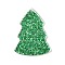 Acrylic Cabochons, Christmas Tree, Green, 35.5x27x2~2.5mm