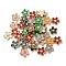 ABS Plastic Cabochons, with Enamel, Flower, Mixed Color, 15.5x16x4mm