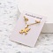 201 Stainless Steel Pendant Necklaces & Stud Earrings Sets, Golden, Unicorn, 7x6mm & 400mm