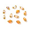 Glass Pendant, with Golden Brass Findings, Faceted Rondelle Charms, Mixed Color, 12x5.5mm, Hole: 1.4mm