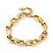 304 Stainless Steel Box Chain Bracelet, Golden, 7-1/8 inch(18cm)