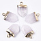 Natural Rose Quartz Pointed Pendants, with Light Gold Plated Top and Brass Loop, Arrow, Faceted, 19x10.5x4.5mm, Hole: 1.8mm