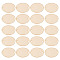BENECREAT 24Pcs Real 18K Gold Plated Link Connectors, Flat Oval Brass Links Connectors Pendant Charms for Earring Necklace Bracelet Making, 18x13mm