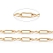 Ion Plating(IP) 304 Stainless Steel Link Chains, Paperclip Chains, Soldered, with Spool, Golden, Square Link: 1.8x5x0.5mm, 8 Sharped Link: 2.1x4.6x0.5mm, about 65.61 Feet(20m)/roll