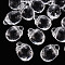 Autumn Theme Transparent Acrylic Pendants, Faceted, 3D Persimmon, Clear, 27.5x19.5mm, Hole: 4mm, about 95pcs/500g