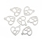 Non-Tarnish 304 Stainless Steel Pendants, Laser Cut, Heart with Constellation, Taurus, 15.5x13x0.8mm, Hole: 1.5mm