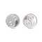 Non-Tarnish 304 Stainless Steel Stud Earring for Women, Yin Yang, Stainless Steel Color, 16mm, Pin: 0.8mm