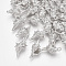 Brass Pendants, Cadmium Free & Nickel Free & Lead Free, Spiral Shell, Real Platinum Plated, 16x9x7mm, Hole: 1mm