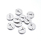 Tarnish Resistant 304 Stainless Steel Links connectors, Laser Cut, Flat Round with Eiffel Tower, Stainless Steel Color, 11.5x1mm, Hole: 1.2mm