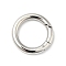 Non-Tarnish 304 Stainless Steel Spring Gate Rings, Stainless Steel Color, 24x4mm, 6 Gauge