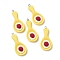 Opaque Resin Pendants, with Platinum Tone Iron Loops, Imitation Food, Spoon, Yellow, 42x18.5x6mm, Hole: 2mm