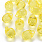 Autumn Theme Transparent Acrylic Pendants, Faceted, 3D Persimmon, Yellow, 27.5x19.5mm, Hole: 4mm, about 95pcs/500g