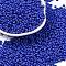 8/0 Baking Paint Glass Seed Beads, Round Hole, Teardrop, Royal Blue, 3x2mm, Hole: 1mm, about 416pcs/10g