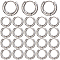 SUNNYCLUE 1 Box 24Pcs Silver Huggie Hoop Stainless Steel Earring Hoops Bulk Metal Round Ring Circle Earrings Hoop Findings with Latch Back Closure for Jewelry Making DIY Crafts Women Adult Supplies