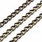 Iron Twisted Chains Curb Chains, Unwelded, Lead Free and Nickel Free, Antique Bronze, Link:3x5mm, 0.8mm thick