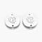 Tarnish Resistant 304 Stainless Steel Links Connectors, Laser Cut, Flat Round with Heart & Star, Stainless Steel Color, 11.5x1mm, Hole: 1.2mm