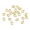 304 Stainless Steel Jump Rings, Closed Jump Rings, Oval, Real 18K Gold Plated, 2.5x3.5x0.5mm, Inner Diameter: 1.5x2.5mm