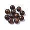 Natural Sandalwood Beads, Waxed, Undyed, Round, for Mala Bead Bracelet Making, Coconut Brown, 10mm, Hole: 1.8mm, about 1126pcs/500g