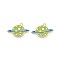 Alloy Enamel Pendants, Planet, Golden, 21x30x1mm, Hole: 1.8mm