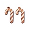 Printed Poplar Wood Pendants, Christmas Series, Stick, 34x17.5x2mm, Hole: 1.6mm