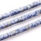 Natural Blue Spot Jasper Beads Strands, Cube, 4x4x4mm, Hole: 0.7mm, about 89~91pcs/Strand, 15.3 inch(40cm)
