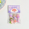 Self-Adhesive Opaque Resin Cabochons Set, Cartoon 3D Cabochons for Craft, Flower, Package Size: 110x70mm
