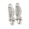 Non-Tarnish 304 Stainless Steel Pendants, Comb with Bowknot Charms, Stainless Steel Color, 18.5x7.5x2mm, Hole: 2.1mm