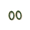304 Stainless Steel Rhinestone Cabochons, Ion Plating(IP), Golden, Oval, 9.5x6x1.5mm