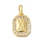 Real 18K Gold Plated Brass Micro Pave Clear Cubic Zirconia Pendants, with Jump Ring, Long-Lasting Plated, Lead Free & Cadmium Free, Letter Charms, Letter X, 12x8.5x2mm, Hole: 3mm
