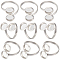 16Pcs 201 Stainless Steel Open Cuff Ring Findings, Bezel Cup Ring Settings, Flat Round, Stainless Steel Color, Inner Diameter: 16.8mm, Tray: 8mm