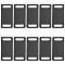 10Pcs 201 Stainless Steel Connector Charms, Stamping Blank Tag Rectangle Links, Black, 40x20x1mm, Hole: 4x14mm