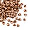 Picasso Glass Seed Beads, Round Hole, Teardrop, Sienna, 5x4.5x4mm, Hole: 1.4mm, 120pcs/set