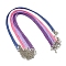 30Pcs 5 Colors Waxed Cord Necklace Making, with Zinc Alloy Lobster Clasps, Platinum, Mixed Color, 17-3/4 inch~18 inch(45.5~46cm), 2mm, 6pcs/color