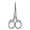 201 Stainless Steel Scissors, Plum Blossom Pattern Craft Scissor, with Alloy Handle, for Needlework, Sewing, Stainless Steel Color, 12.5cm