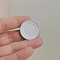 Spray Printed Alloy Plates Miniature Ornaments, for Garden Dollhouse Accessories, Pretending Prop Decorations, White, 28x3mm
