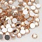 Faceted Glass Flat Back Rhinestone for Nail Art, Grade A, Back Plated, Half Round, Light Peach, 2.7~2.8mm, about 1440pcs/bag