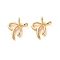 Brass Pendants, Bowknot Charms, Real 18K Gold Plated, 14x13x5mm, Hole: 2x1mm