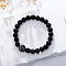 Natural Lava Rock Stretch Bracelet with Tree of Life