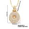 Elegant Brass Micro Pave Clear Cubic Zirconia 3D Initial Necklaces, Perfect Gift for Her, Golden, Letter O, 15.75 inch(40cm)